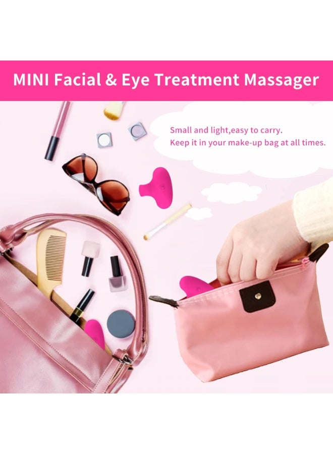 Facial Mini Massager Handheld Portable Quiet Ring Massager Waterproof USB Rechargeable Powerful Multifunctional Travel Pocket Face Eye Massager - Image 2